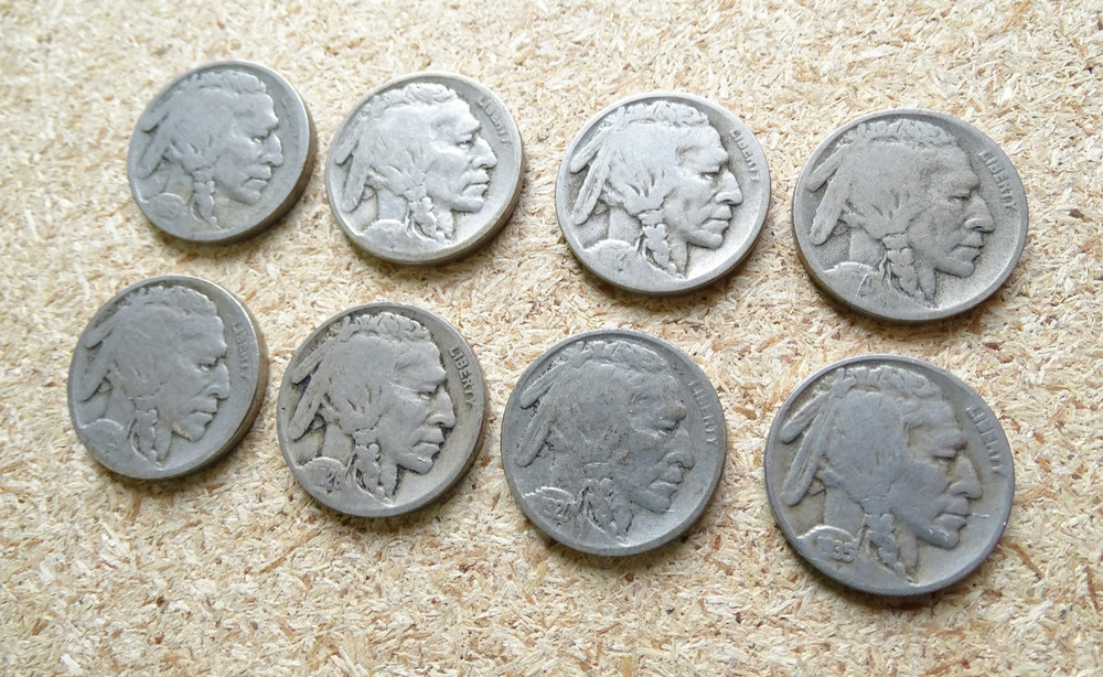 8 Assorted Buffalo Nickels / FedEx FS / 414933_8bn