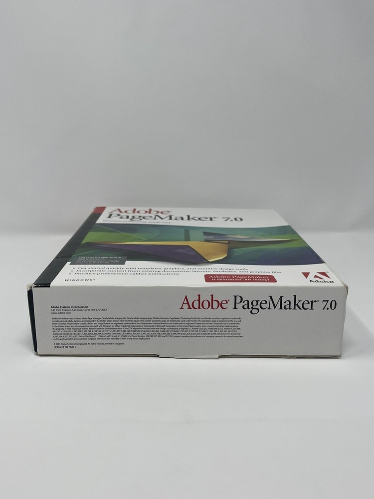 Adobe PageMaker 7.0 Plus for Macintosh Full Retail Version In Box
