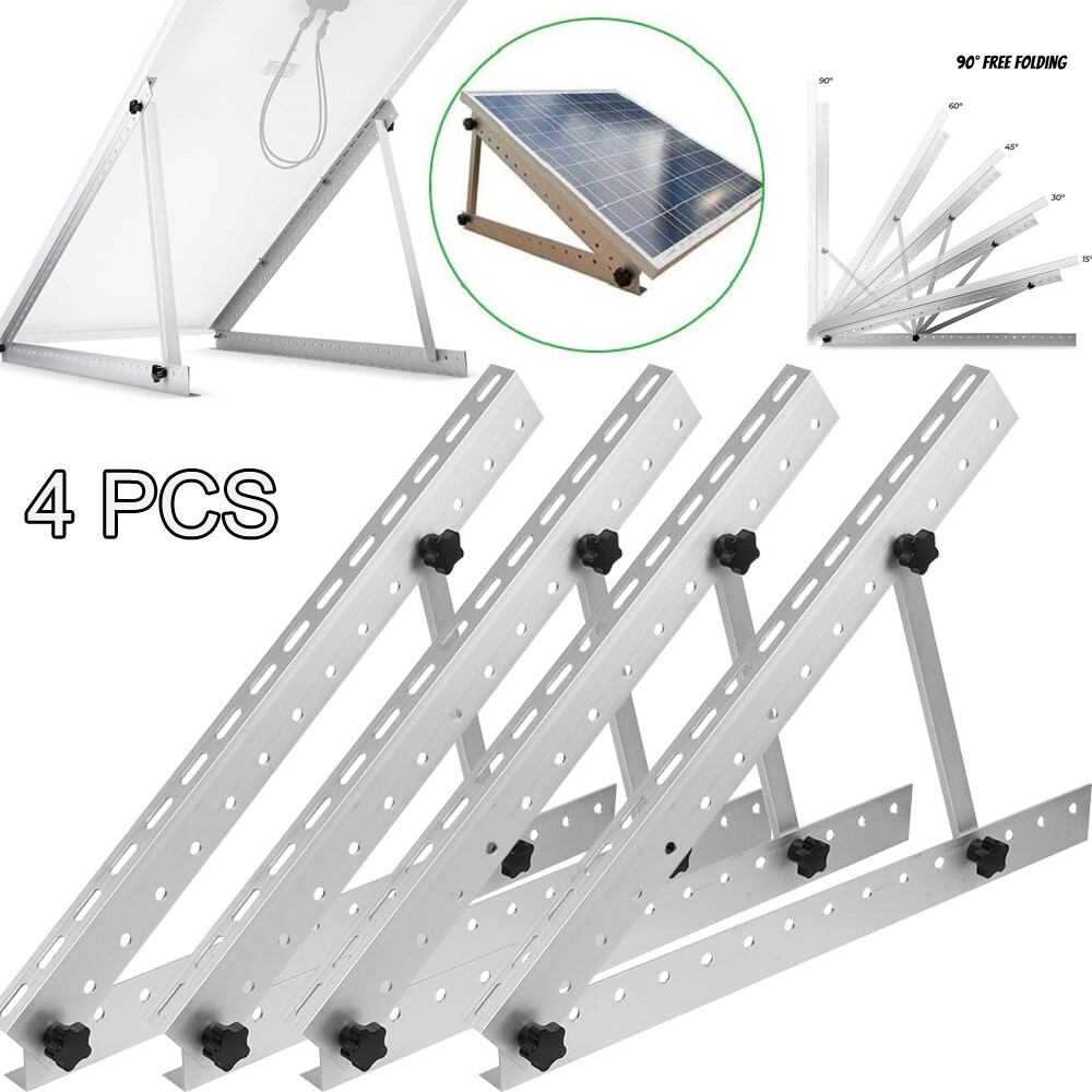 4X Solar Panel Mounting Brackets Adjustable Angle Solar Panel Tilt Mount Bracket