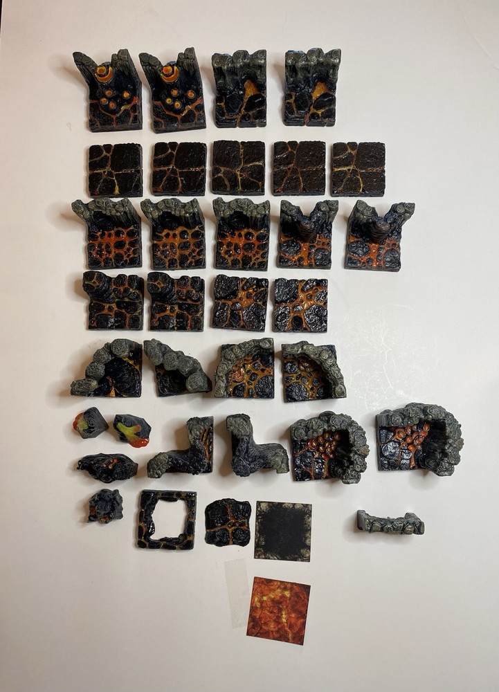 Dwarven Forge Caverns Core Hellscape Factory Painted / Magnets