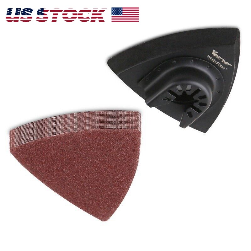 Oscillating Multi Power Tool 18 pcs Sanding Paper with Triangular Sanding Pad