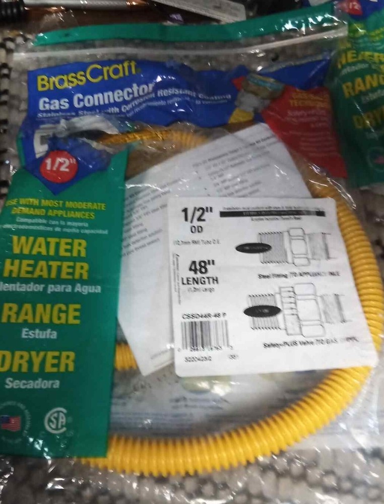 BrassCraft CSSD44-48 P 1/2" MIP x 1/2" MIP 48-Inch Gas Appliance Connector