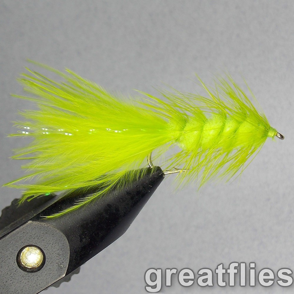 1 dozen (12) - Woolly Bugger - CHARTREUSE