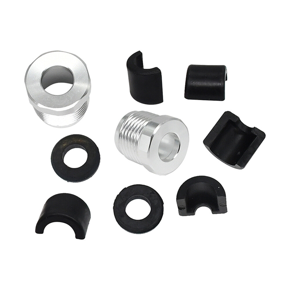 New Steering Reverse Billet Cable Lock Nut+Half Ring Retainer+Rubber Grommet Kit