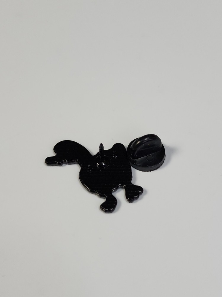 White Duck Holding a Knife Lapel Pin