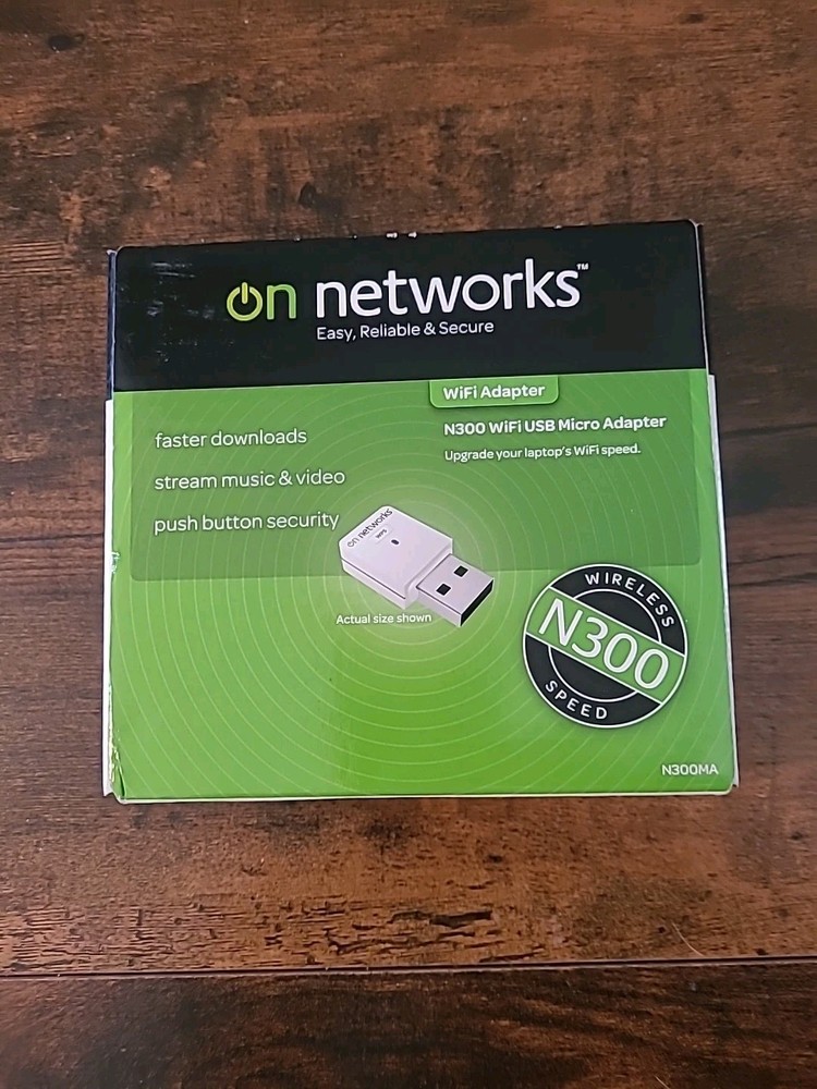 NEW ON NETWORKS N300 WIFI USB MICRO ADAPTER