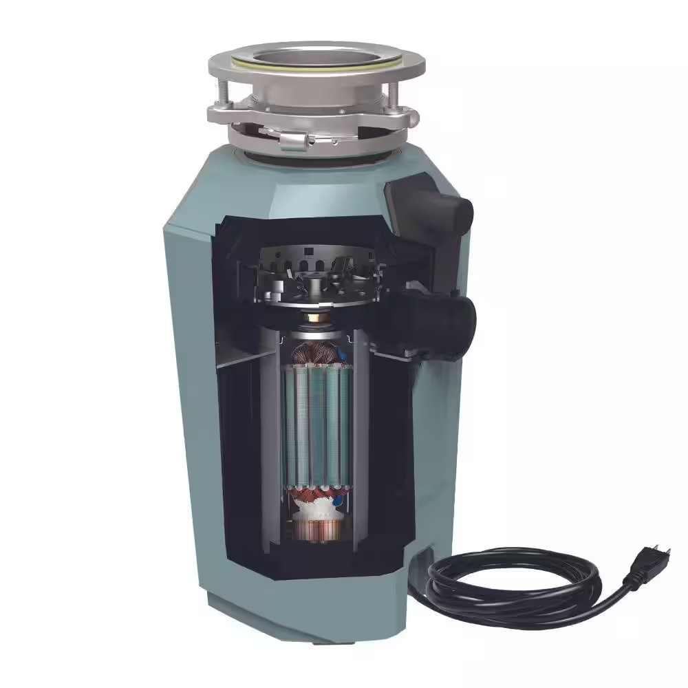 Turbo Grind Max 1-1/4 Hp. Continuous Feed Garbage Disposal with Power Cord