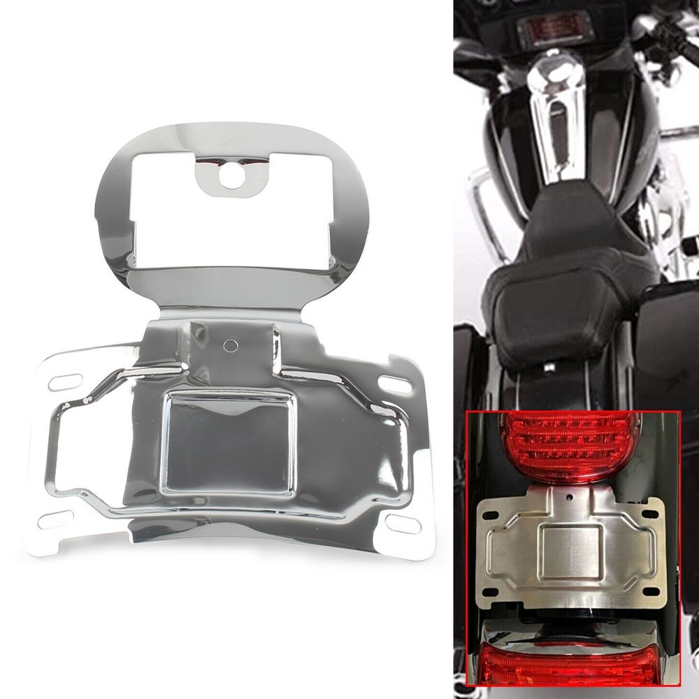 License Plate Relocation Bracket Mount Kit for Black Harley Touring
