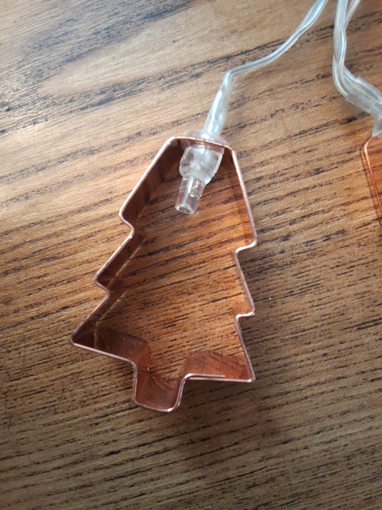 Copper Christmas Tree Cookie Cutter String Lights Paper Source NEW