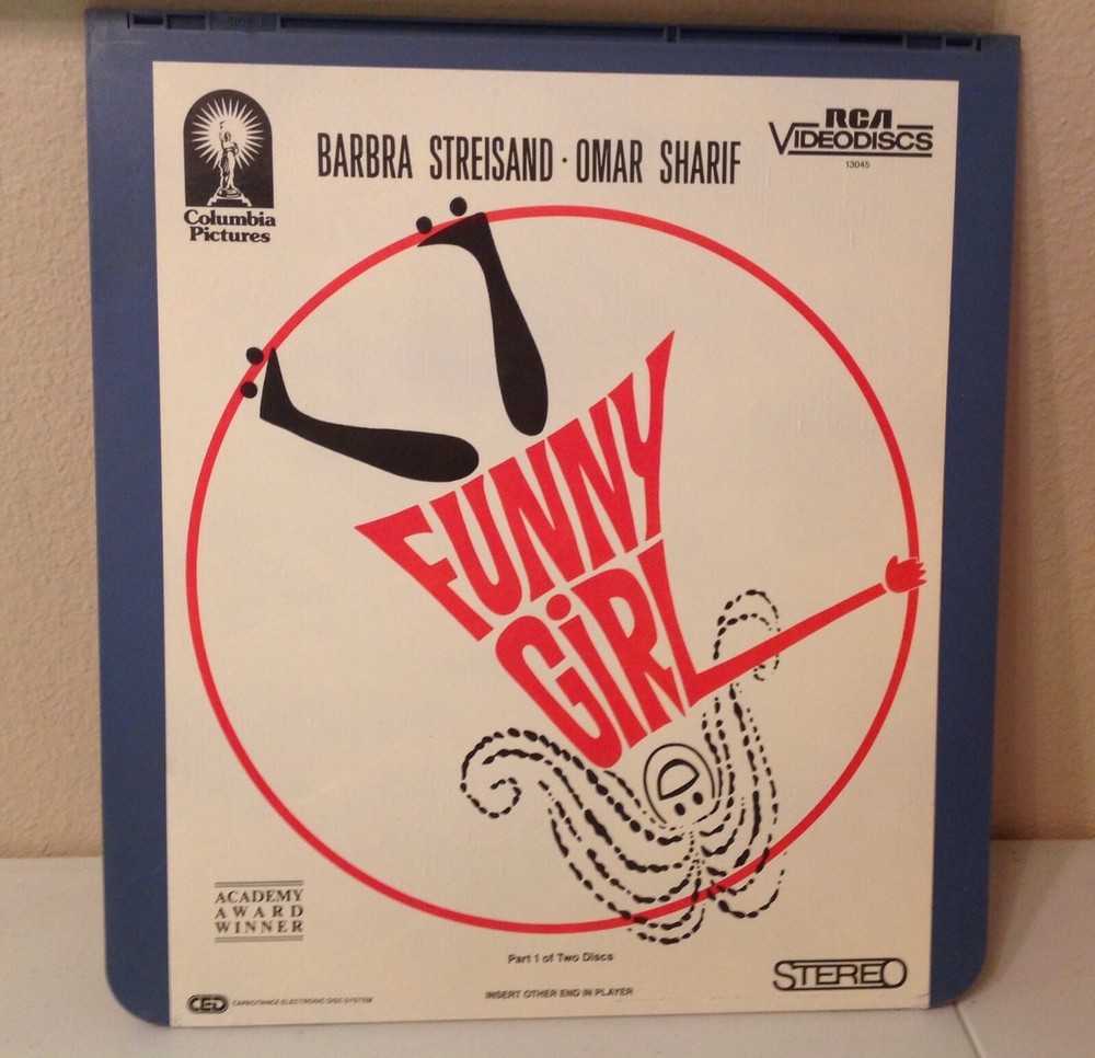 Funny Girl CED Capacitance Electronic Video Disk RCA 2 Disc Set 1983
