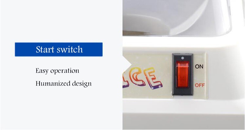 110V Electric Ice Shaver Crusher Fully Automatic Ice Thickness Adjustable