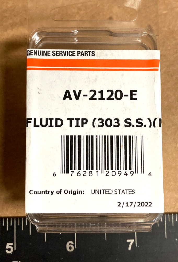DeVILBISS AV-2120-E Fluid Tip (303 S.S) (MP) - NEW NIB
