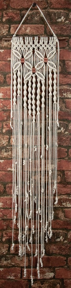 Solid Oak-Macrame Wall Hanger Kit-Three Flowers