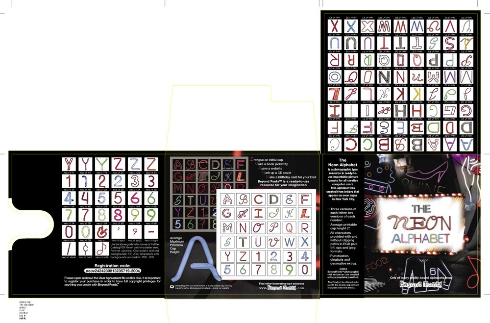 The Architectural, Neon, and Psycho Alphabets