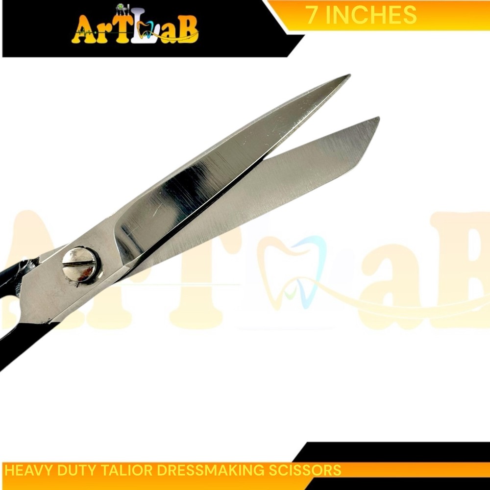 7in Tailor Shears with Black Handle, Dressmaking Scissors Super Sharp (1pc)