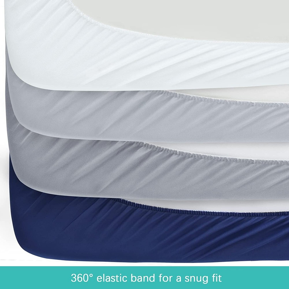 Crib Sheets Soft Microfiber Crib Fitted Sheets for Baby Gift 52"×28"×8" 4 Pack