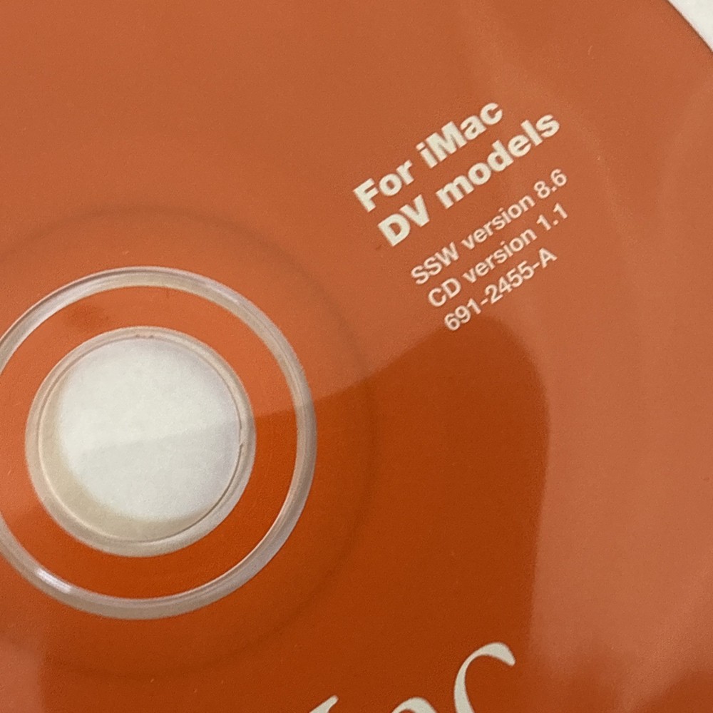 1999 Apple Software Install Restore Movie Disc CD