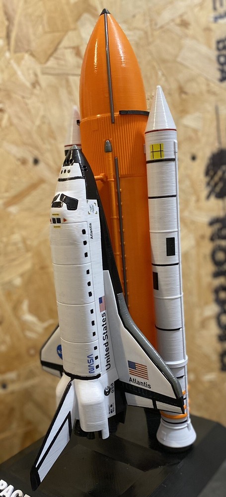 NASA Space Shuttle Full Launch Stack Model Assembled Display Rocket Model