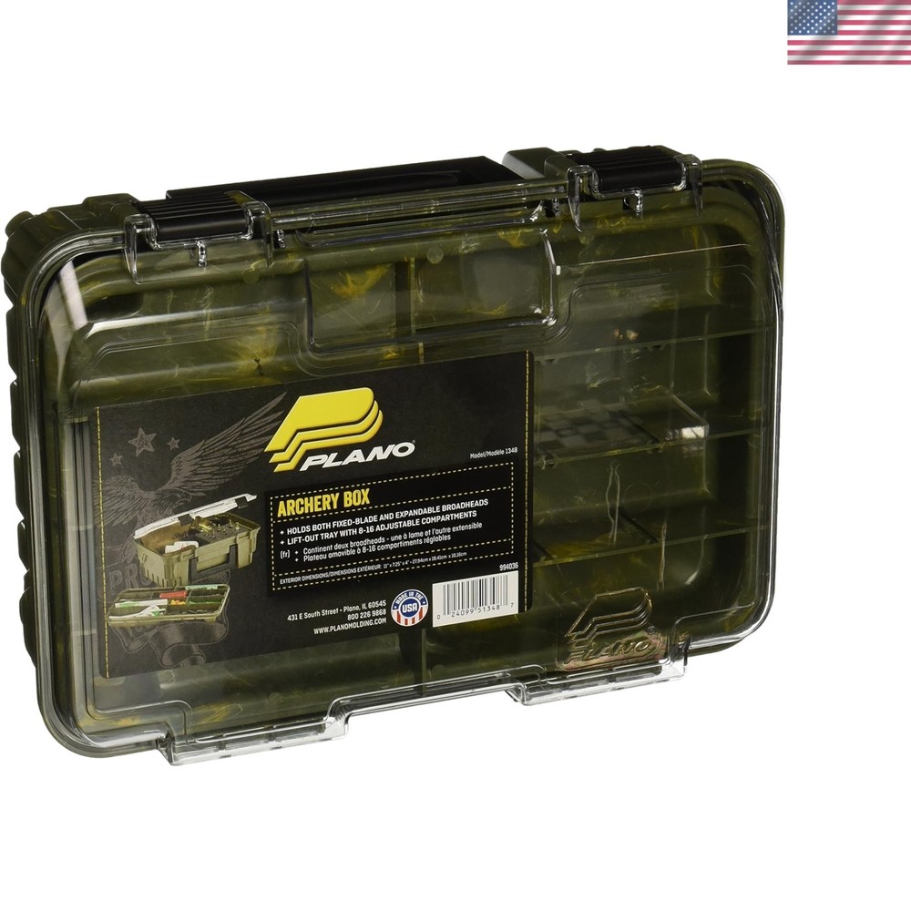 Lightweight Camo Archery Box with Secure Push Lock - Perfect for Adventures