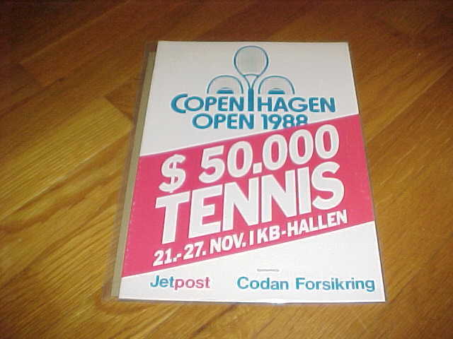 1988 Copenhagen Open Tennis Program