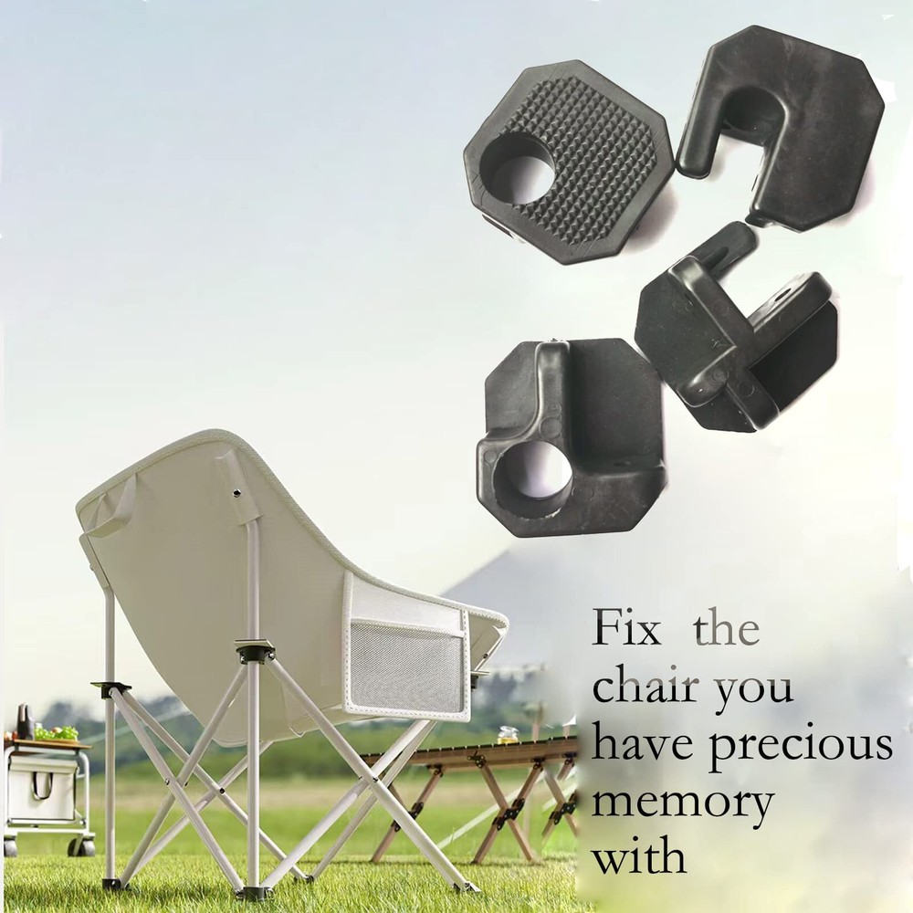 2 Pack Upper Back and 2 Pack Upper Front Camping Chair Repair Attachment