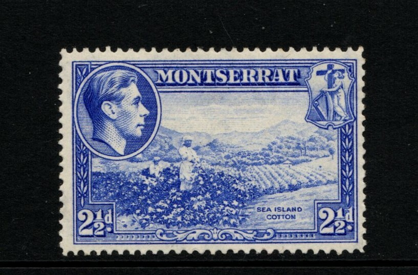 MONTSERRAT 2 1/2d BLUE GEORGE VI Mounted Mint