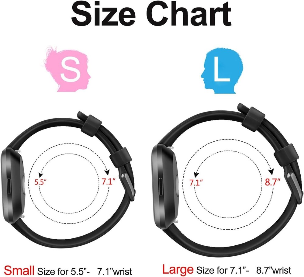 Sports Bands Soft Elastomer MultiColor Strap Compatibl Fitbit Versa 2 Smartwatch