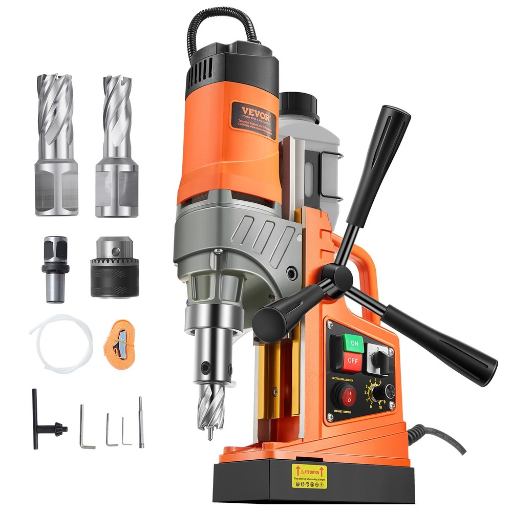 Magnetic Drill 1450W Motor Boring Diameter 2810lbf Press Variable Speed Machine