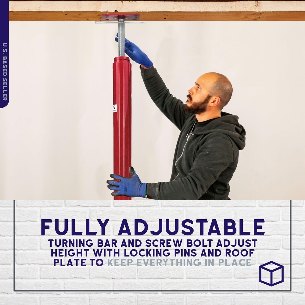 House Jacks for Leveling Crawlspace 1 Pack - 54-150 inch Adjustable Support B...