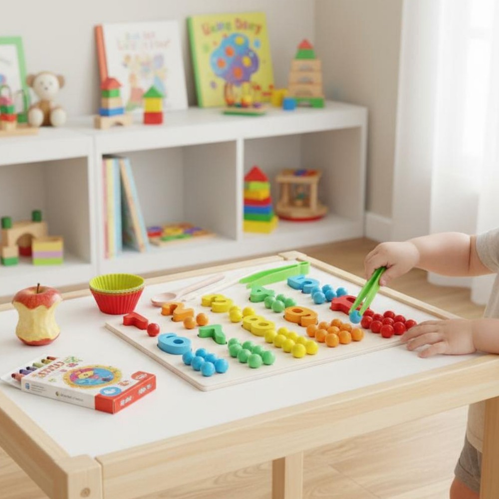 Bead Counting Board Early Learning Color Sorting Toy for Classroom,