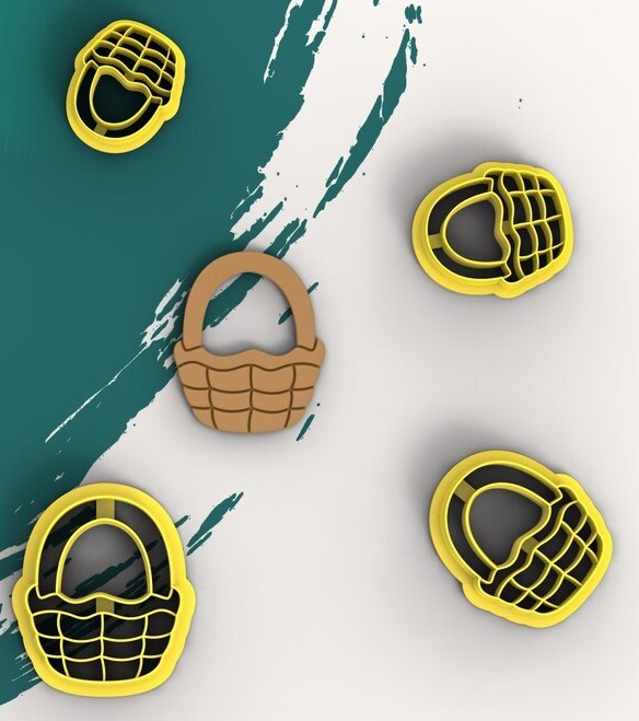 Easter Basket 2 Polymer Clay Cutter