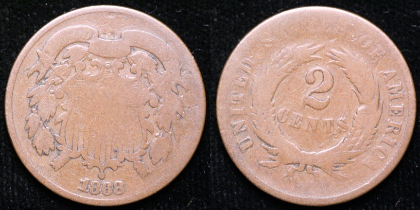 1868 Two Cent Piece