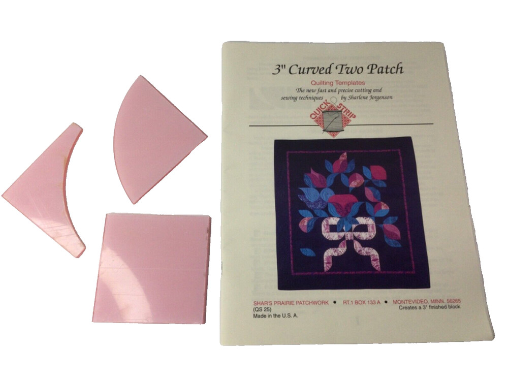 3" Curved Two Patch Quilting Templates Shar's Prairie Patchwork