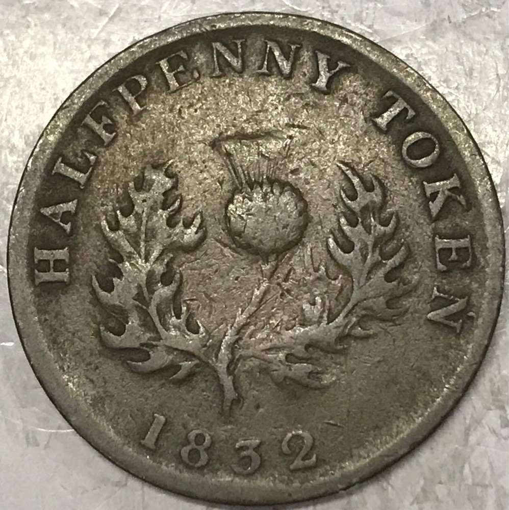 1832 Nova Scotia Canada Half Penny. KM 1