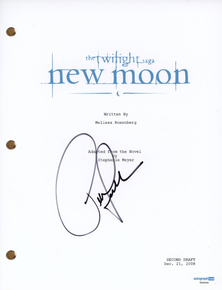 Peter Facinelli “Twilight: New Moon” Signed Autograph Script Screenplay ACOA COA
