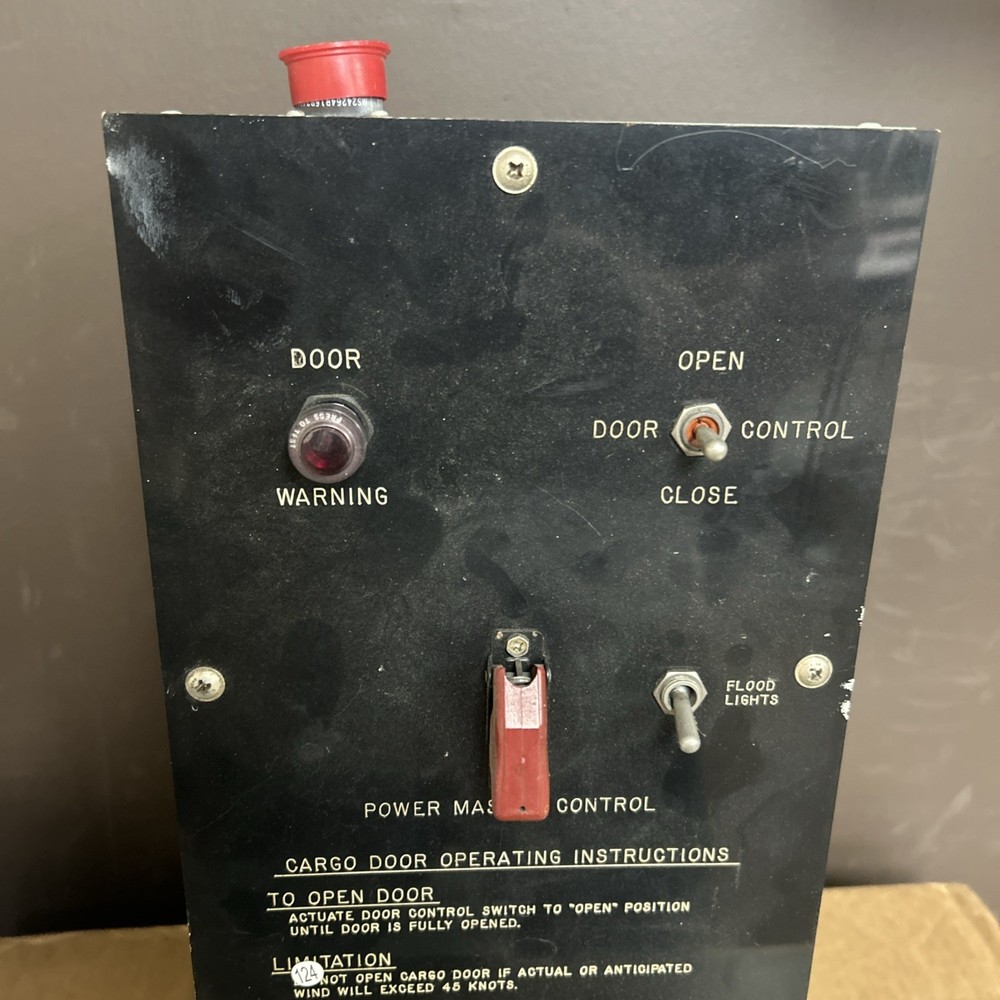 Vintage Lockheed C-130 Control Panel For Cargo Bay