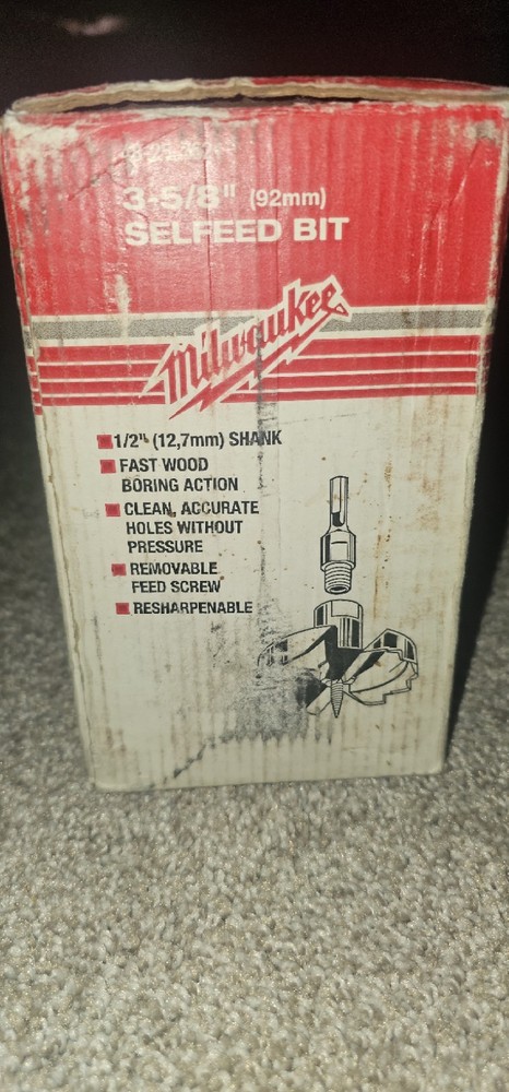Milwaukee Tool 48-25-3621 Selfeed Bit 3-5/8"