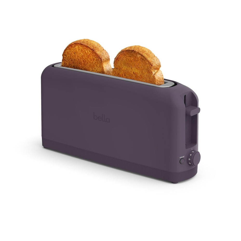 bella 2 Slice Slim Toaster, Fits-anywhere™ Kitchenware, 6 2 Slice, Plum