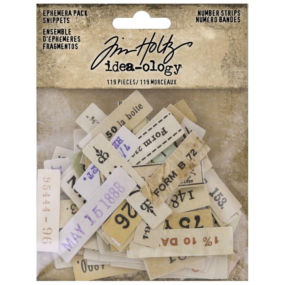 Tim Holtz ~ EPHEMERA PACK ~ Number Strips ~ Idea-ology