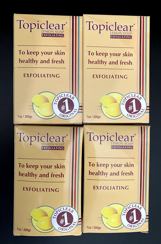 4-Pack Topiclear Lemon Exfoliating Soap 7oz (200g) each