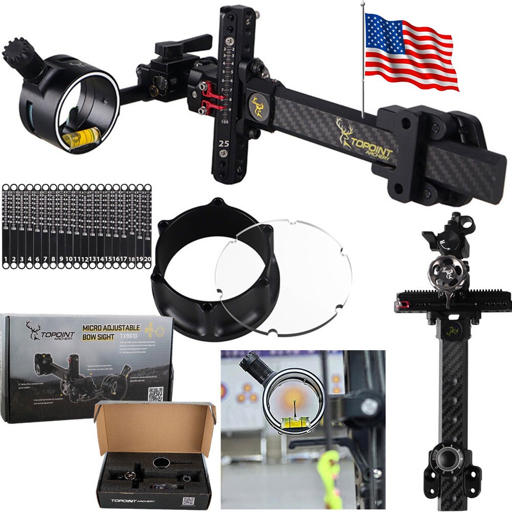 Archery Compound Bow Sight 4X 6X 8X Micro Adjustable Outdoor Hunting Shooting