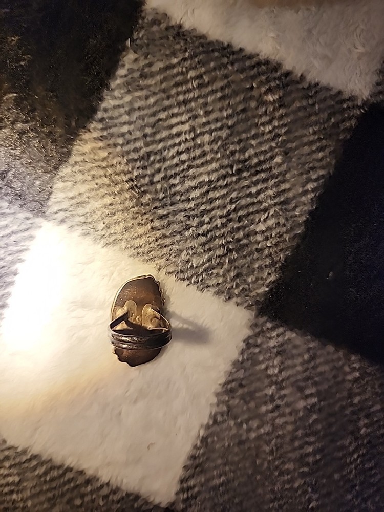 vintage native american ring with stone