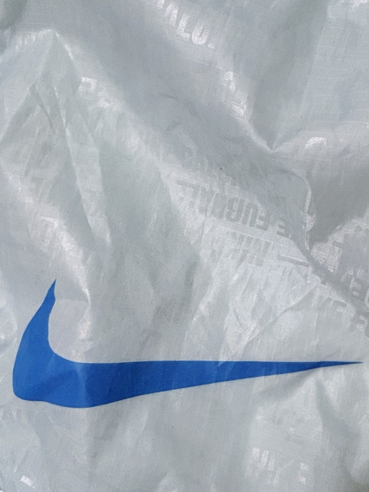 NIKE Drawstring Cleat Shoe Backpack Bag Pastel Blue White Straps