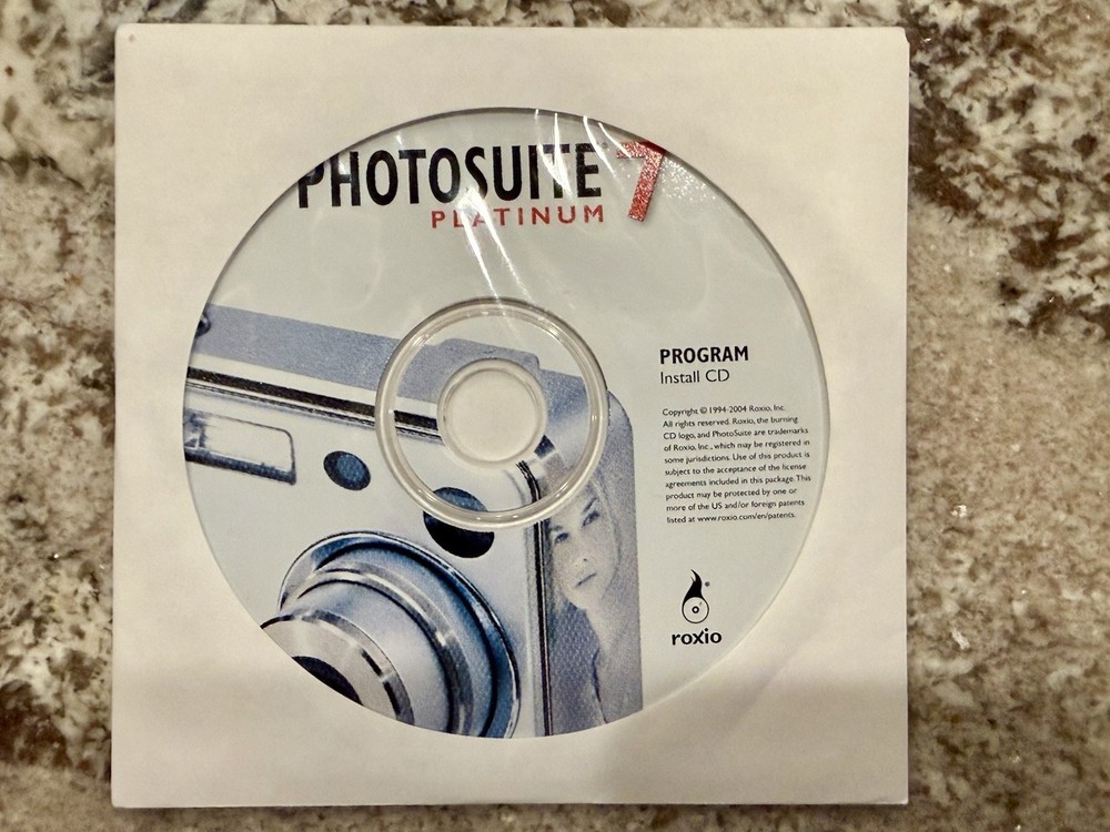 Roxio Photosuite 7 Platinum Software CD PC 1996-2004