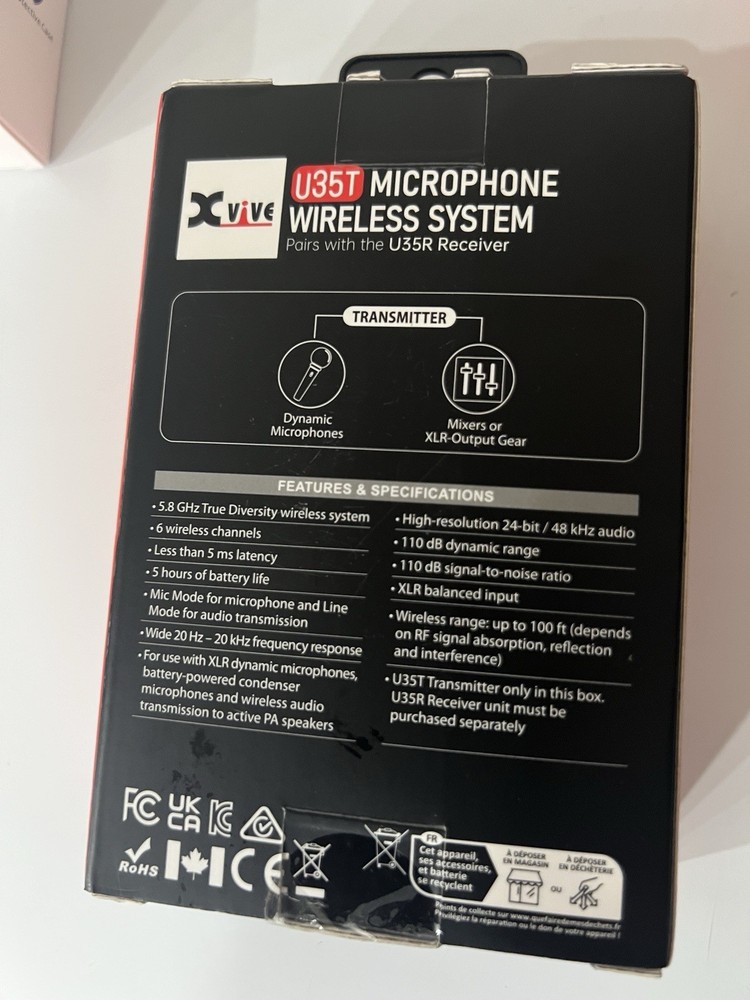 Xvive U35 Dynamic Microphone Wireless System Transmitter Only