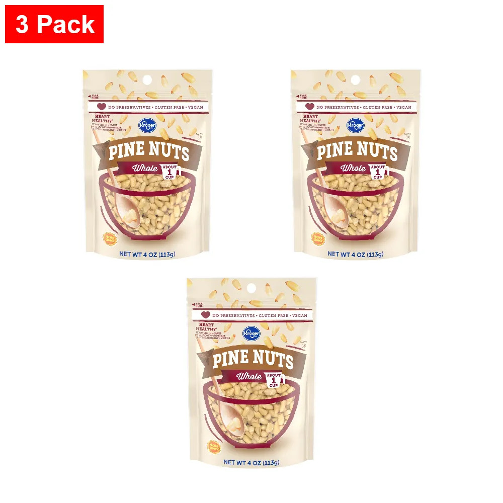 KG Whole Pine Nuts 4 oz - 3 Pack