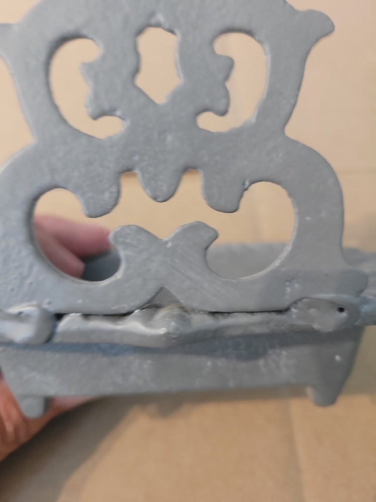 Vintage MCM Rustic Cast Iron Soap or Sponge Dish