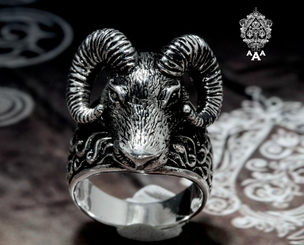 Ram Ring Ram's Head Ring Silver Ram Ring Viking Ram Jewelry 925 Silver