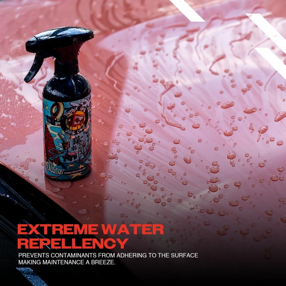 Tinybot Ceramic Coating Spray - Hydrophobic - Safe for Paint, Gloss Vinyl Wra...