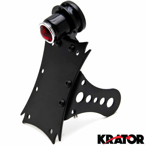 Black Horizontal / Vertical License Plate Relocator Holder Bracket Mount Light